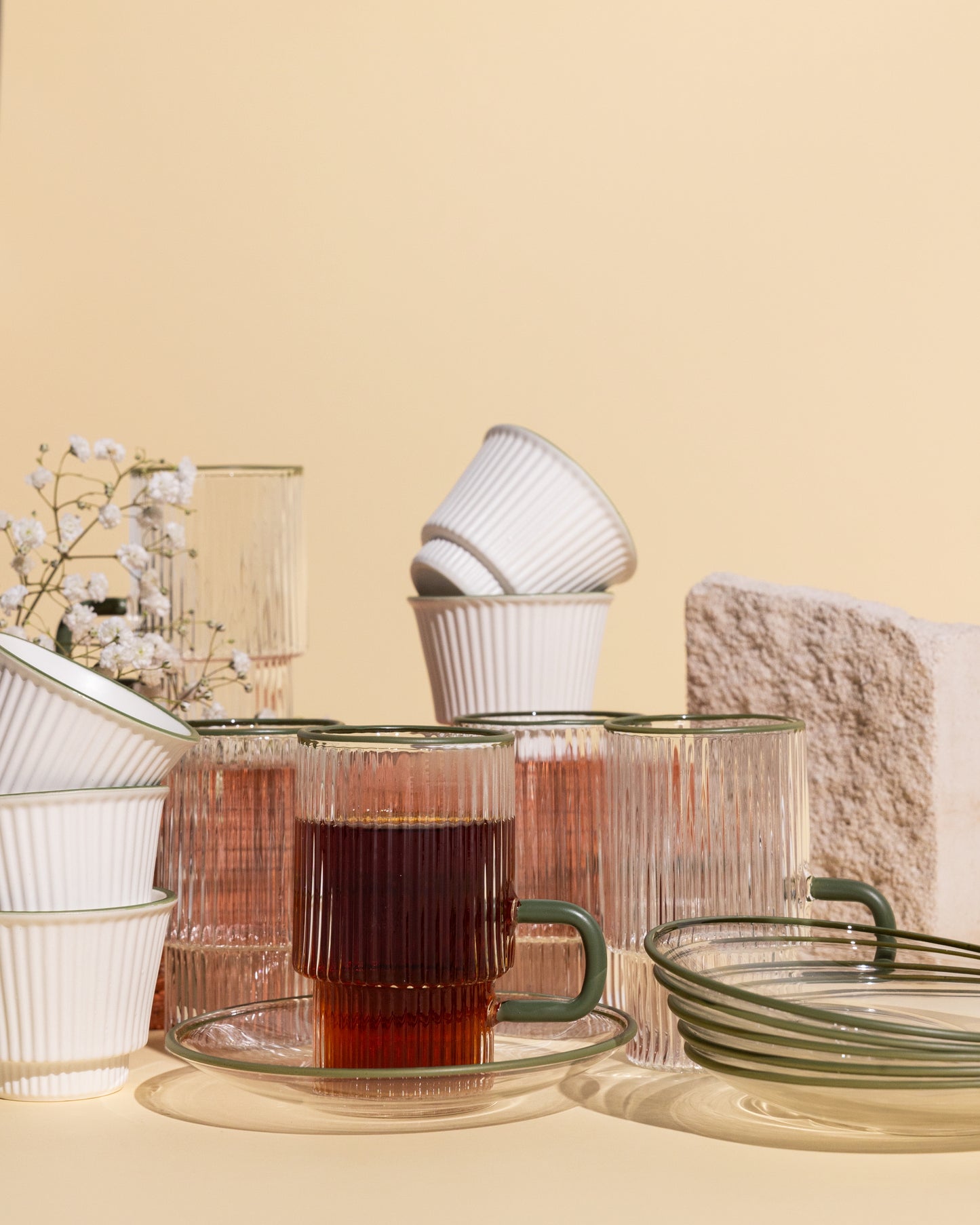 Flute Tea and Coffee Set