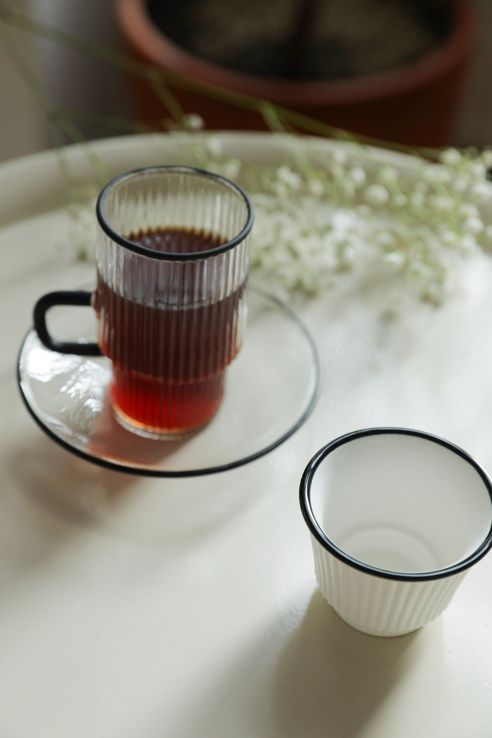Flute Tea and Coffee Set