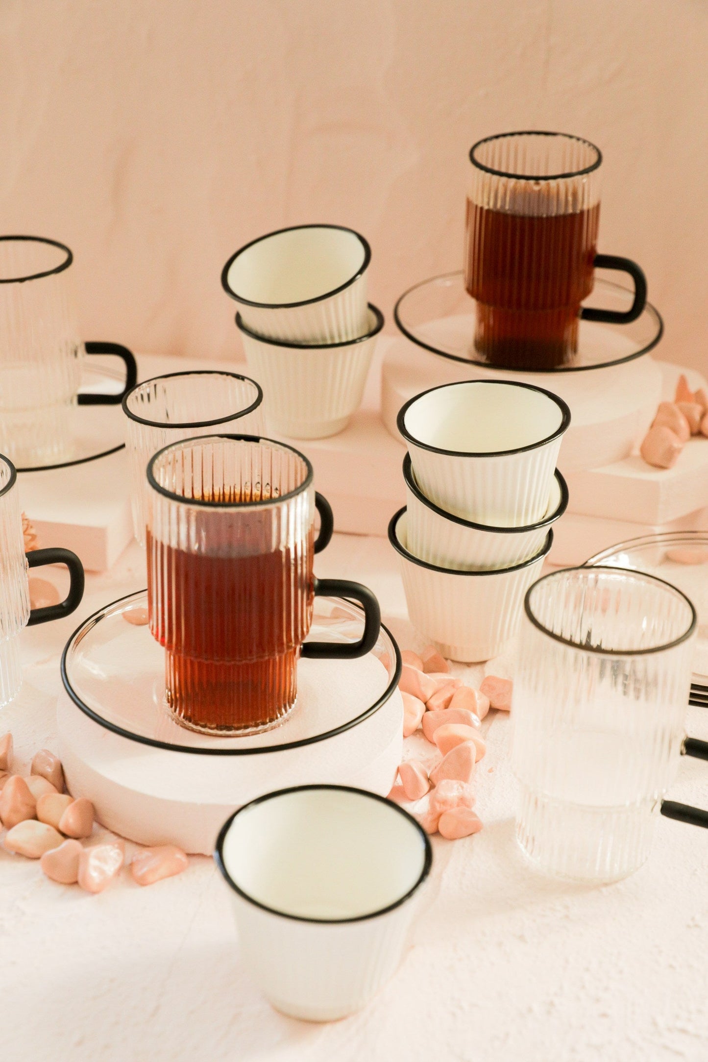 Flute Tea and Coffee Set